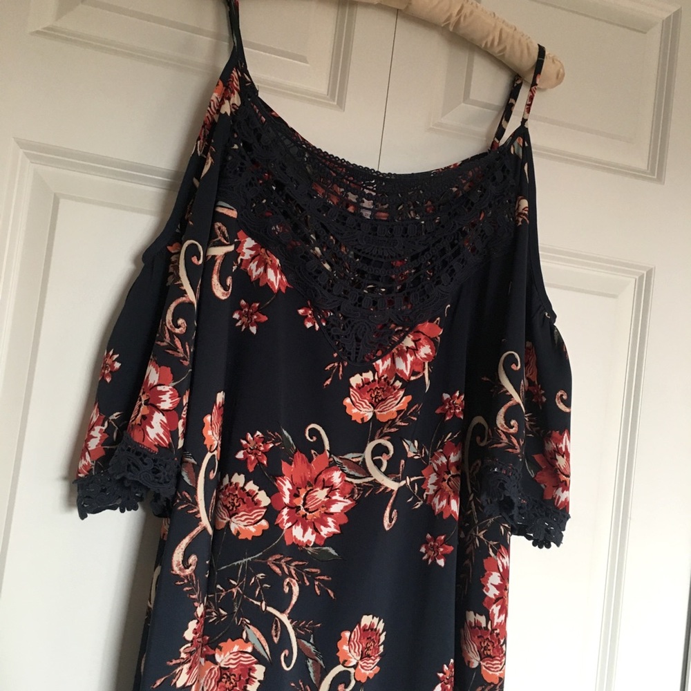 Xhilaration Cold Shoulder Boho Dress